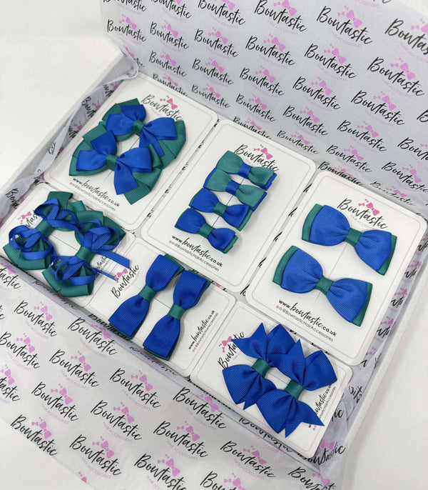 School Bundle - Jade Green & Royal Blue - 14 Pack