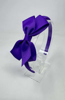 3.5 Inch Bow Alice Band - Purple