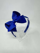 4 Inch Bow Alice Band - Cobalt