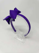 4 Inch Bow Alice Band - Purple