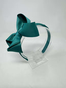 4 Inch Bow Alice Band - Jade Green