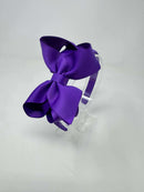 4 Inch Bow Alice Band - Purple