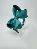 4 Inch Bow Alice Band - Jade Green