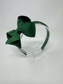 4 Inch Bow Alice Band - Forest Green