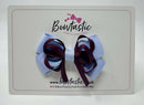 3 Inch Double Bow Style 2 - Burgundy & Bluebell