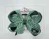 4 Inch 2 Layer Bobble - Forest Green & Green Gingham