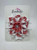 4 Inch Flower Bow - Red & White Gingham