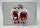 3 Inch Double Bow Style 2 - Red & White