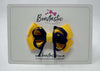 3 Inch Double Bow Style 2 - Navy & Yellow Gold