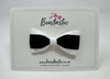 3 Inch Flat Thin Tuxedo Bow - Black & White
