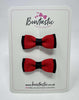 1.75 Inch Bow - Red & Black - 2 Pack