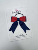 2.75 Inch Tail Bow Thin Elastic - Red & Navy