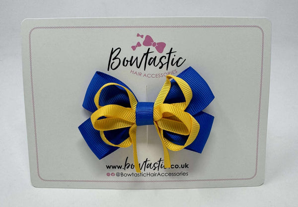 Royal Blue & Yellow School Bow