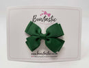 3 Inch Layer Butterfly Bow - Forest Green