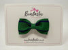 3 Inch 3 Layer Tuxedo Bow - Forest Green & Navy