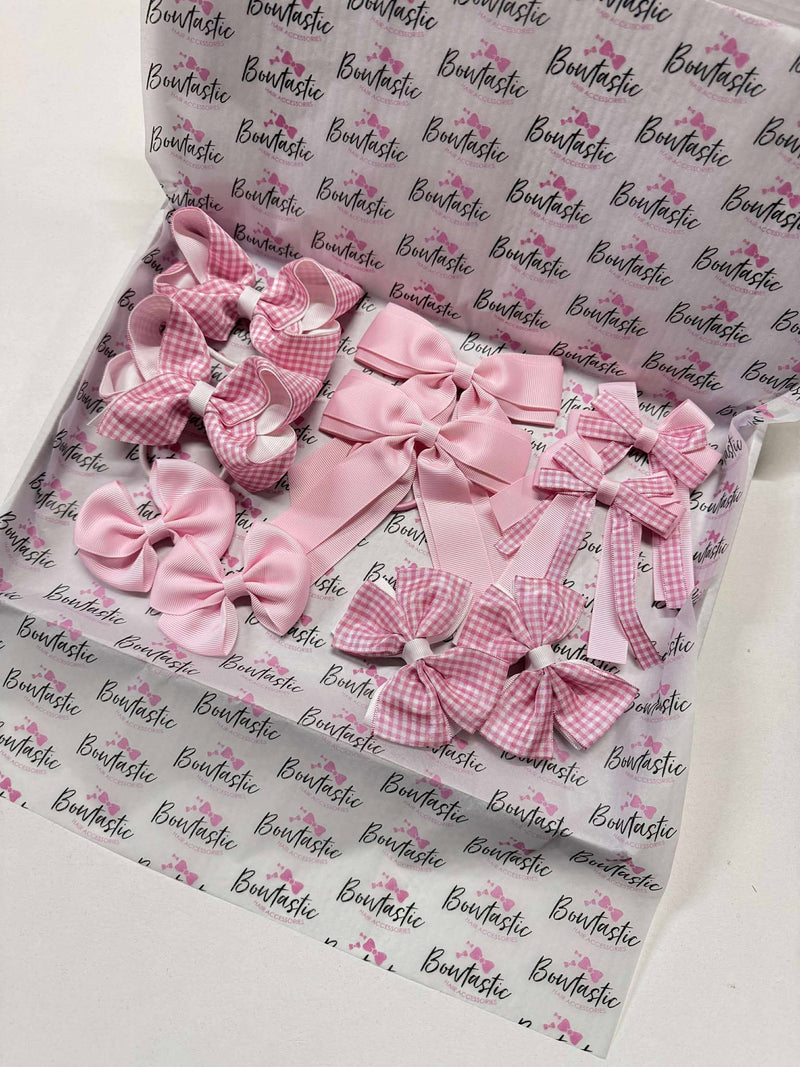 Surprise School Bundle - Matching Pairs - Pink & Pink Gingham