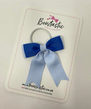 2.75 Inch Tail Bow Thin Elastic - Royal Blue & Bluebell