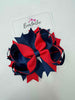 4.5 Inch Ring Bow Bobble - Red & Navy
