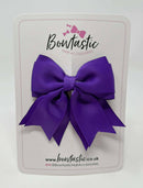 3 Inch Flat 2 Layer Tail Bow - Purple