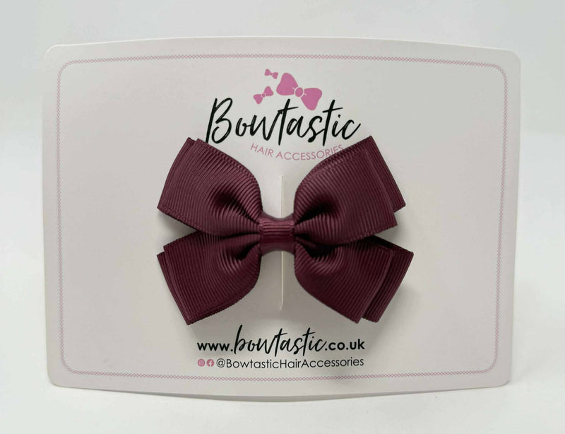 3 Inch Layer Butterfly Bow - Burgundy