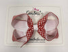 4 Inch Double Ribbon Bow Bobble Style 2 - Red & White Gingham