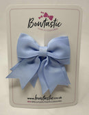 3 Inch Flat 2 Layer Tail Bow - Bluebell