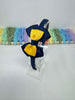 2.5 inch Bow Alice Band - Navy & Yellow Gold