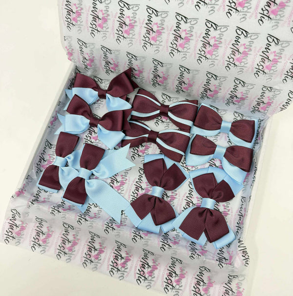 School Bundle - Burgundy & Blue Topaz - 10 Items