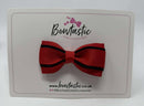 3 Inch 3 Layer Tuxedo Bow - Red & Black
