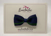3 Inch 3 Layer Tuxedo Bow - Navy & Forest Green