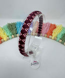 Alice Band - Burgundy & Burgundy Gingham
