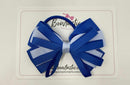 4 Inch Loop Bow Bobble - Royal Blue & Bluebell