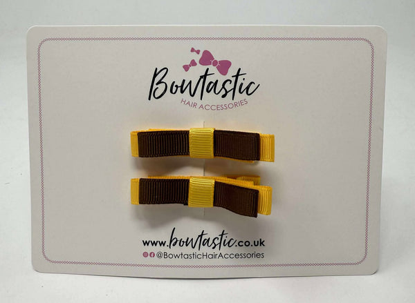 2 Inch Slide Bows - Turftan & Yellow Gold - 2 Pack