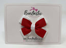 3 Inch Layer Butterfly Bow - Red & White