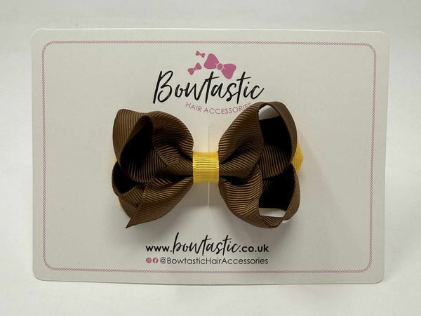 3 Inch Double Bow - Turftan & Yellow Gold