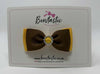 3.5 Inch Flat Gem Bow - Turftan & Yellow Gold