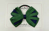 4 Inch Loop Bow Bobble - Forest Green & Navy