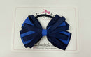 4 Inch Loop Bow Bobble - Navy & Royal Blue