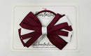 4 Inch Loop Bow Bobble - Wine & White