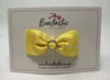 3 Inch Gem Bow - Yellow & Yellow Gingham