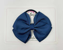4 Inch Flat Bow Bobble - Light Navy