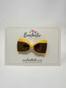 3 Inch Thin Tuxedo Bow - Turftan & Yellow Gold