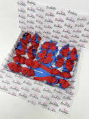 School Bundle - 5 Matching Pairs - Red & Royal Blue - Bobbles