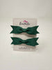 2.5 Inch Layer Tuxedo Bow - Hunter Green - 2 Pack