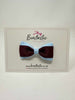 3 Inch Thin Tuxedo Bow - Burgundy & Blue Topaz