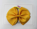 4 Inch Flat Bow Bobble - Yellow Gold
