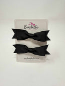 2.5 Inch Layer Tuxedo Bow - Black - 2 Pack