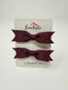 2.5 Inch Layer Tuxedo Bow - Burgundy - 2 Pack