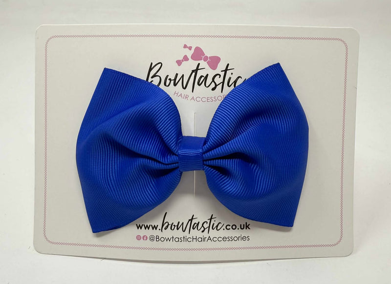 4.5 Inch Tuxedo Bow - Electric Blue
