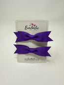 2.5 Inch Layer Tuxedo Bow - Purple - 2 Pack